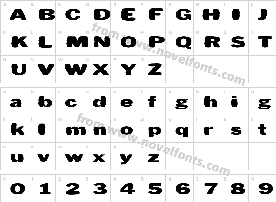 FZ BASIC 56 MANGLED EXCharacter Map