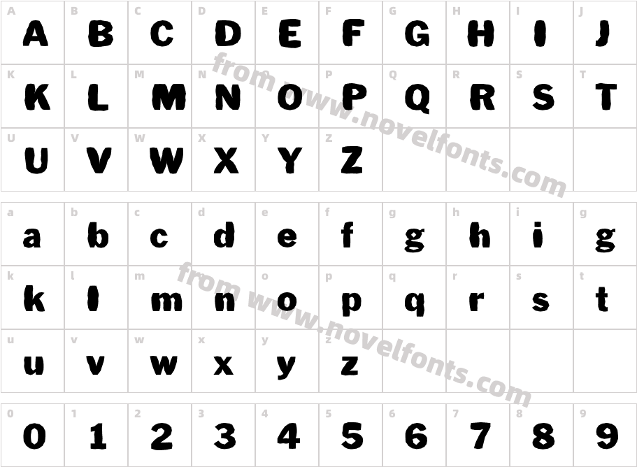 FZ BASIC 56 MANGLEDCharacter Map