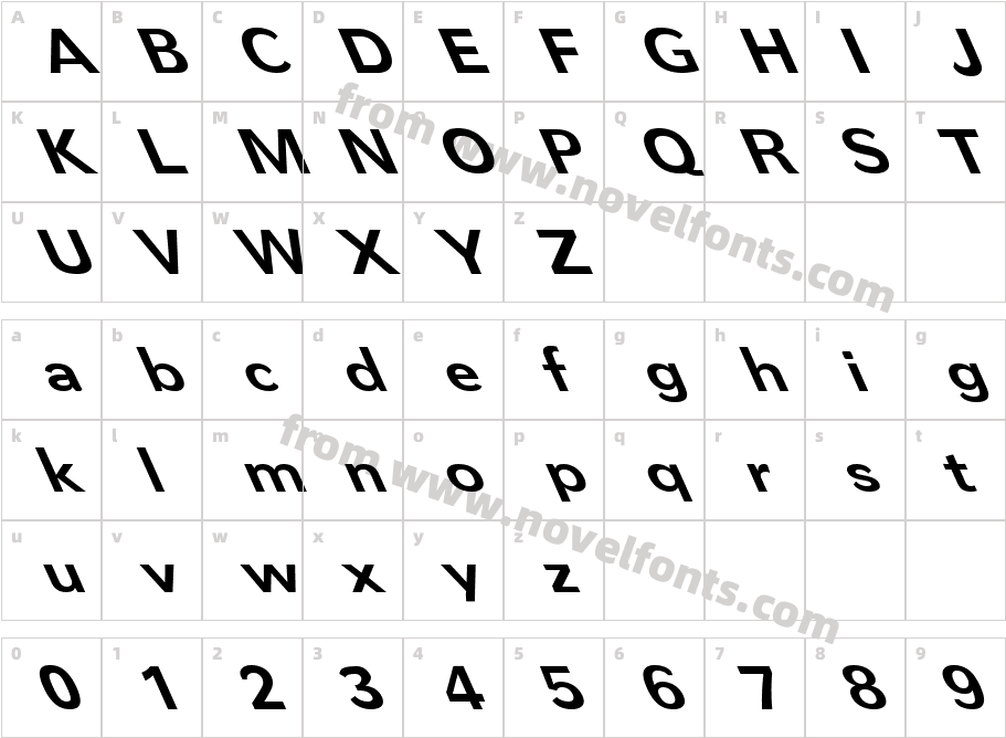 FZ BASIC 57 LEFTYCharacter Map