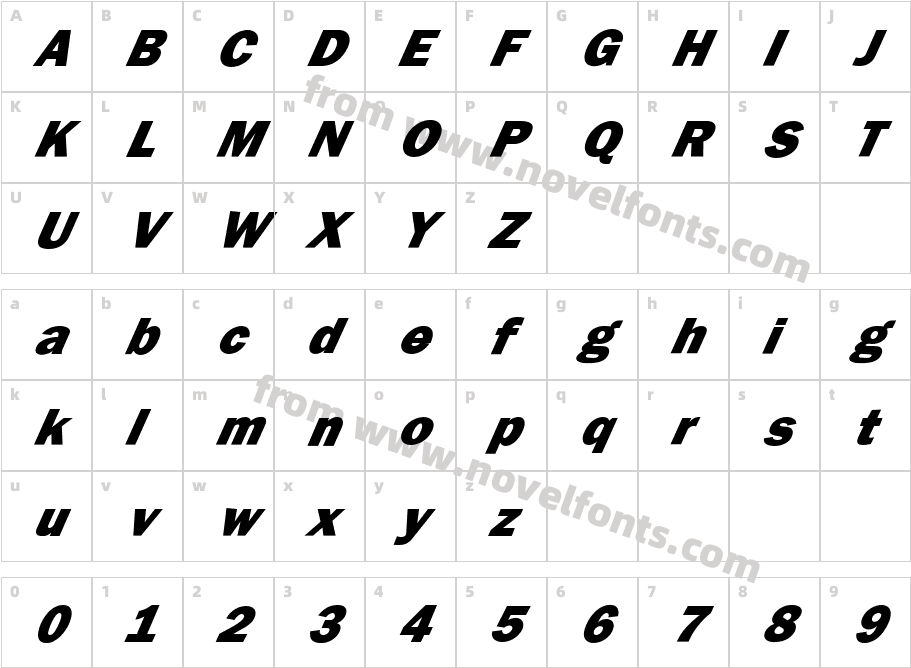 FZ BASIC 6 ITALICCharacter Map