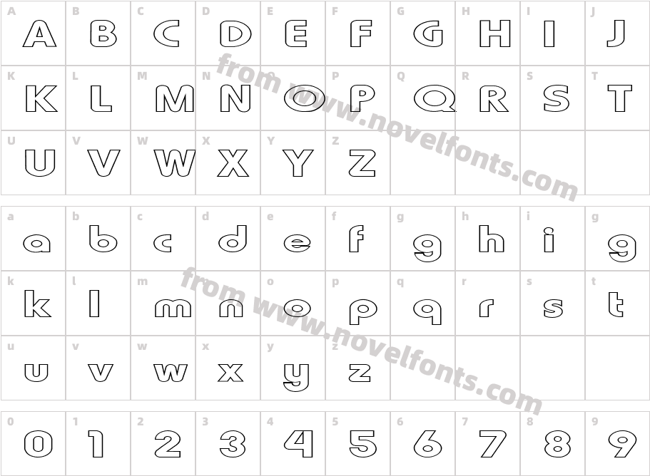 FZ BASIC 7 HOLLOW EXCharacter Map