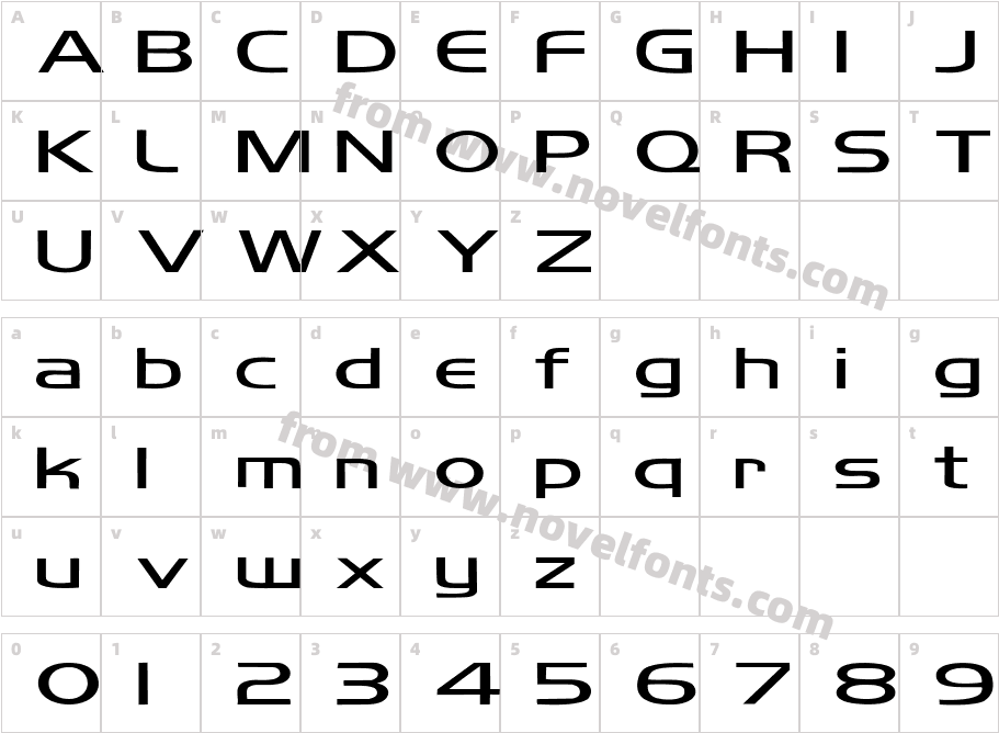 FZ BASIC 8 EXCharacter Map