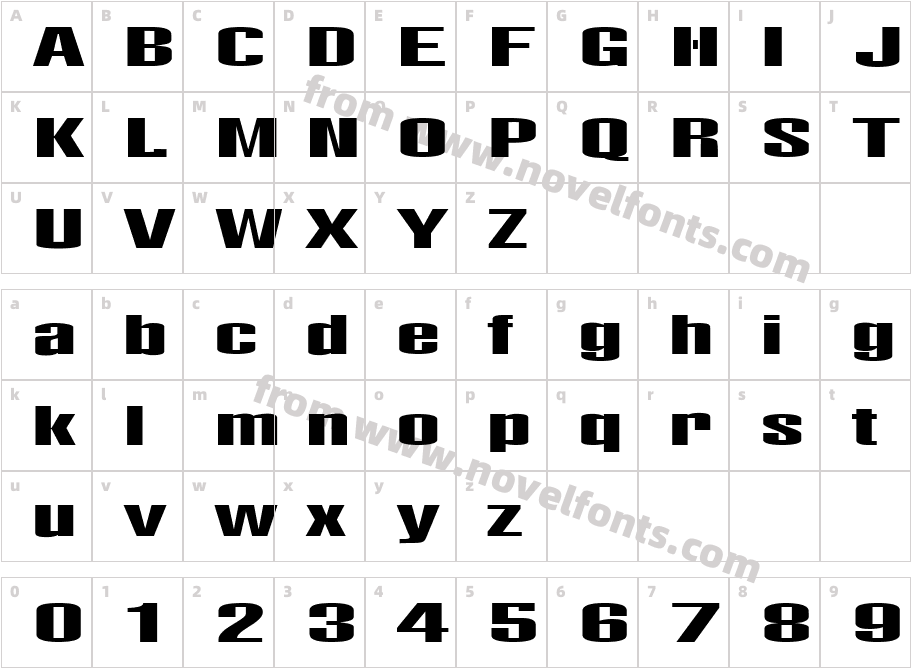 FZ BASIC 9 CONDCharacter Map