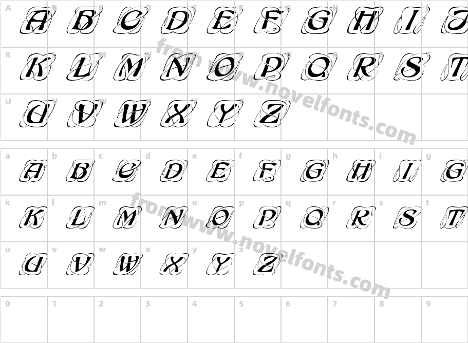 FZ BORDERS 11 ITALICCharacter Map