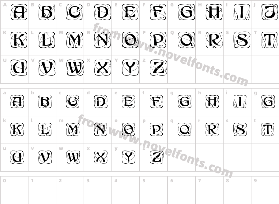 FZ BORDERS 11Character Map