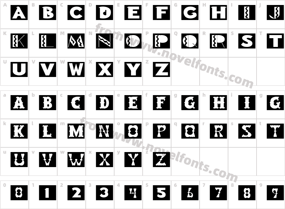 FZ BORDERS 15Character Map