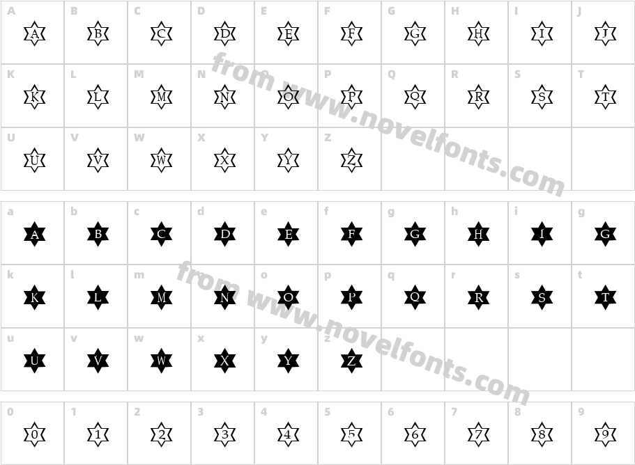 FZ BORDERS 22Character Map