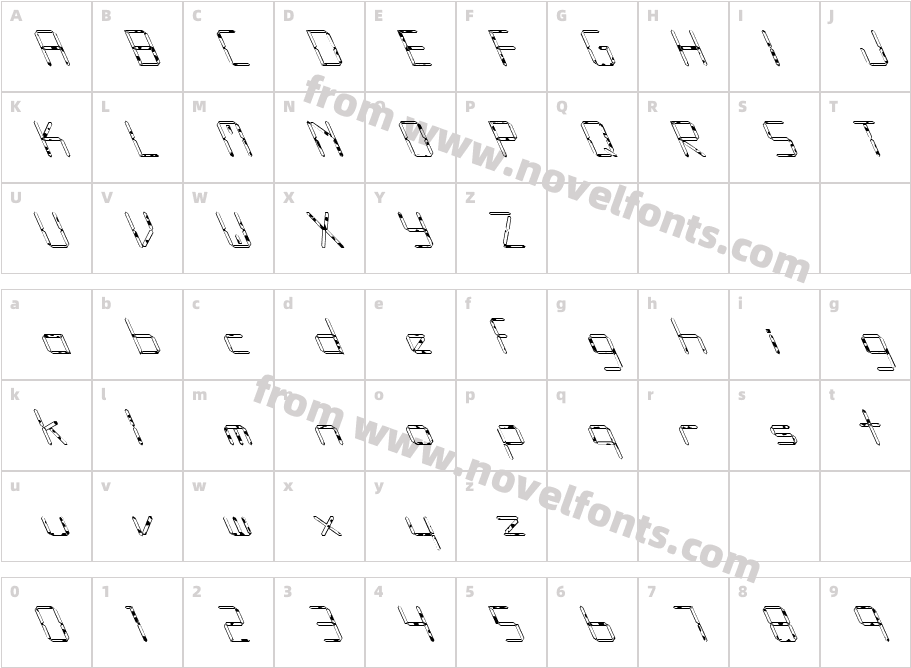 FZ DIGITAL 10 SPOTTED LEFTYCharacter Map