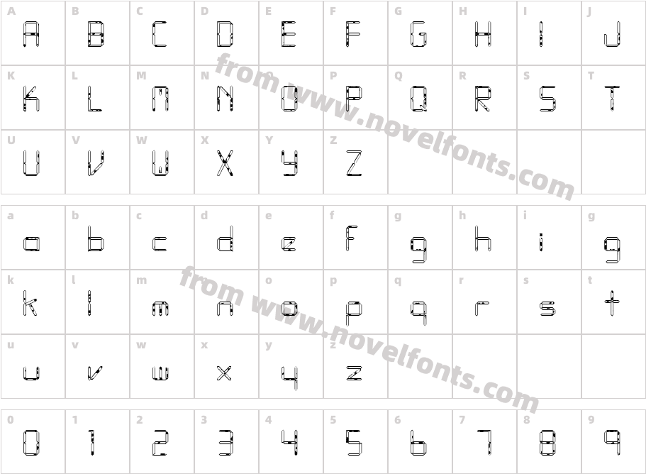 FZ DIGITAL 10 SPOTTEDCharacter Map