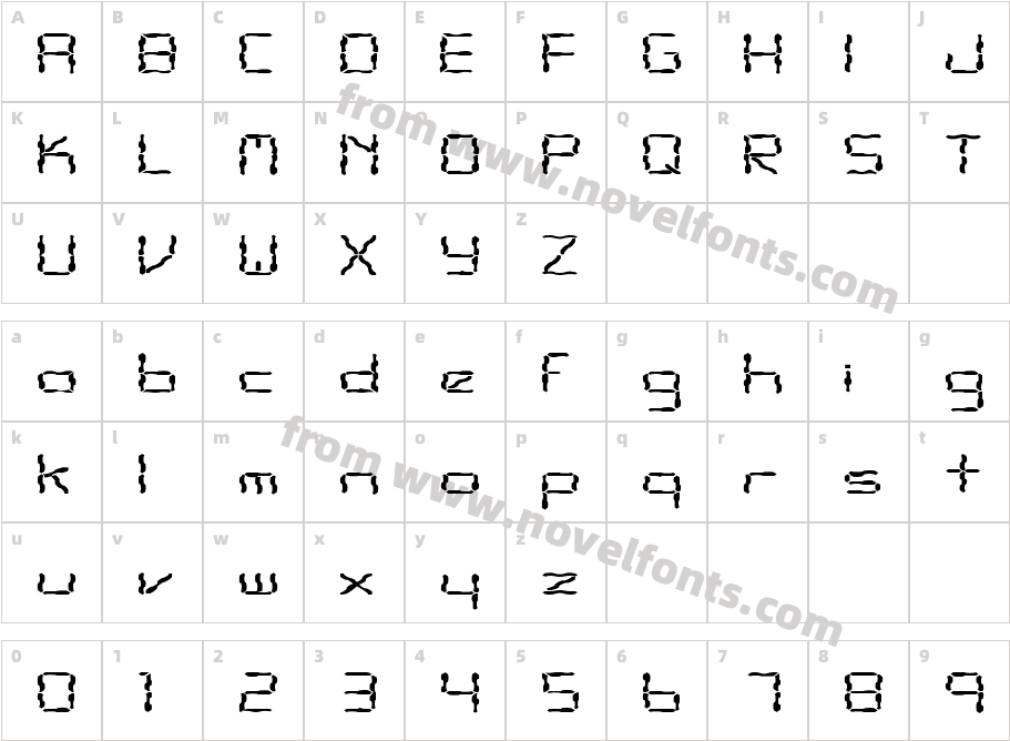 FZ DIGITAL 10 WAVEY EXCharacter Map