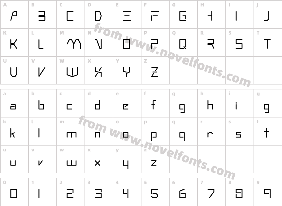 FZ DIGITAL 7Character Map