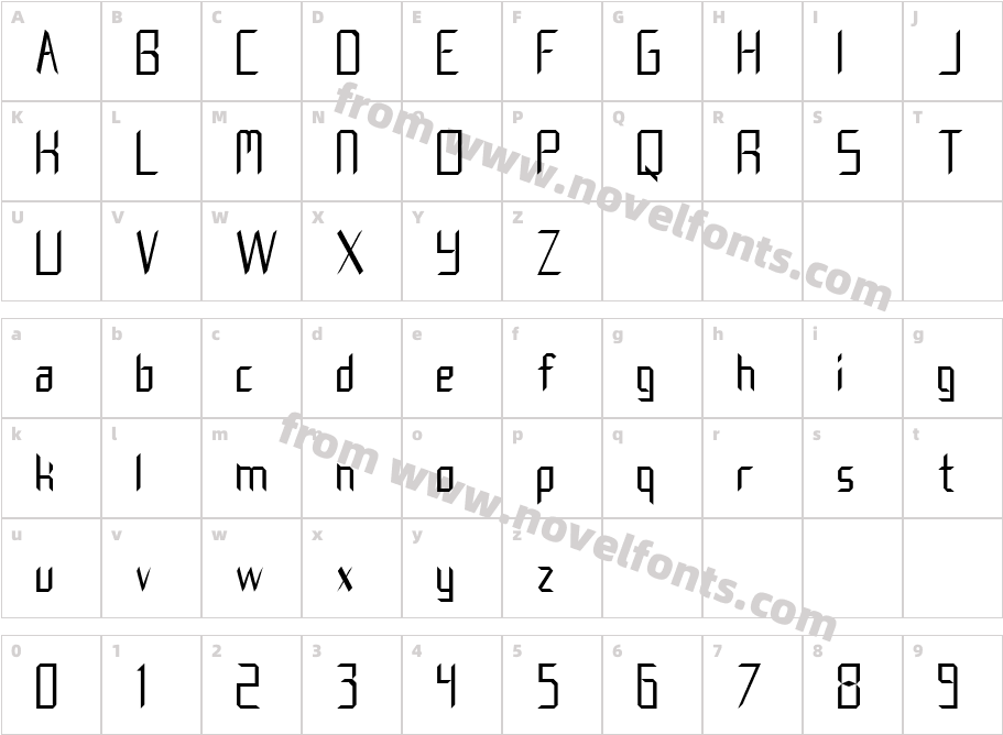 FZ DIGITAL 8Character Map