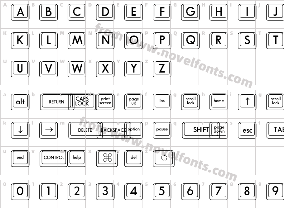 FZ DING 11Character Map