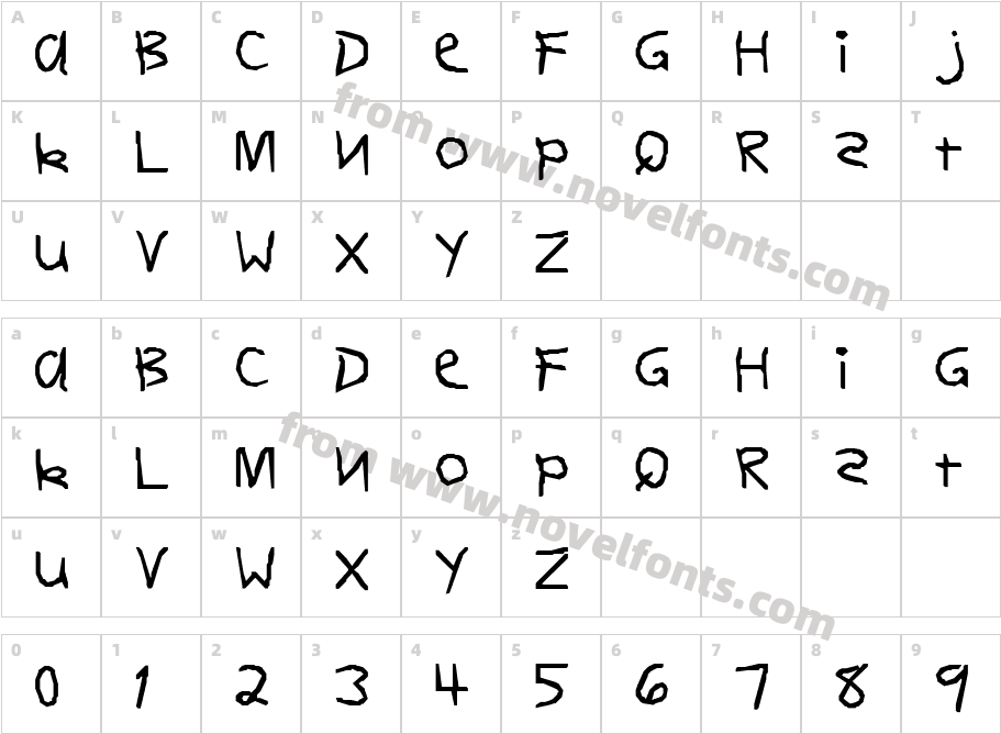 FZ HAND 11Character Map