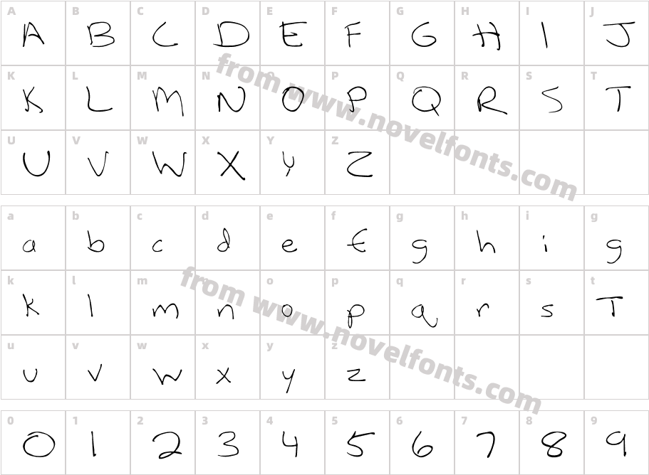 FZ HAND 12Character Map