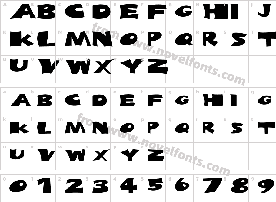 FZ JAZZY 10 EXCharacter Map