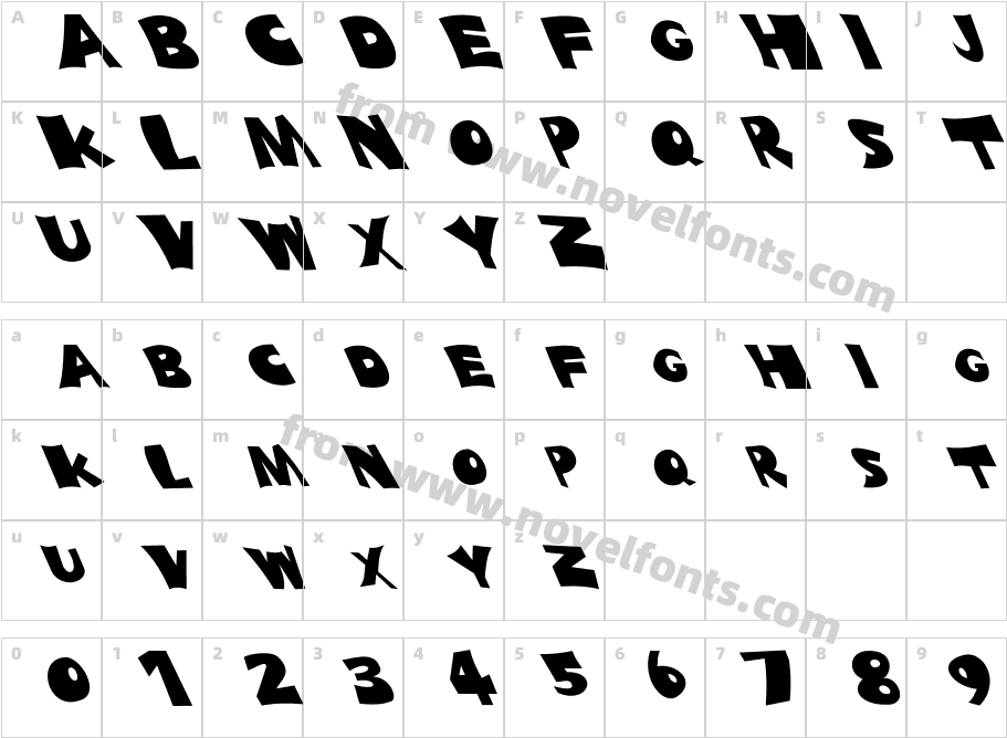 FZ JAZZY 10 LEFTYCharacter Map