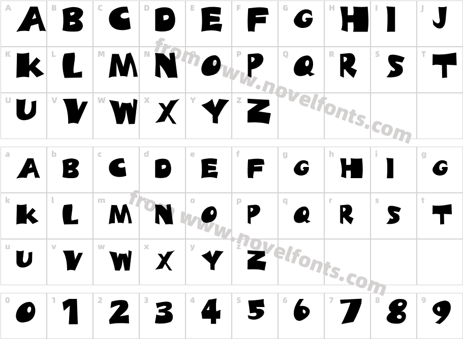 FZ JAZZY 10Character Map