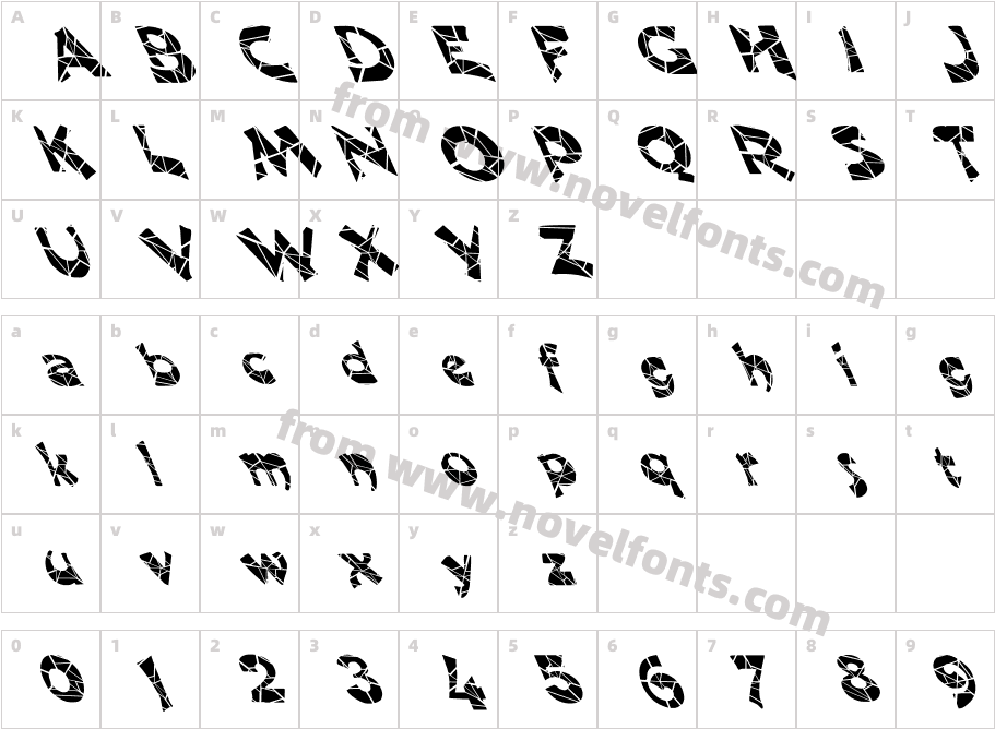 FZ JAZZY 11 CRACKED LEFTYCharacter Map