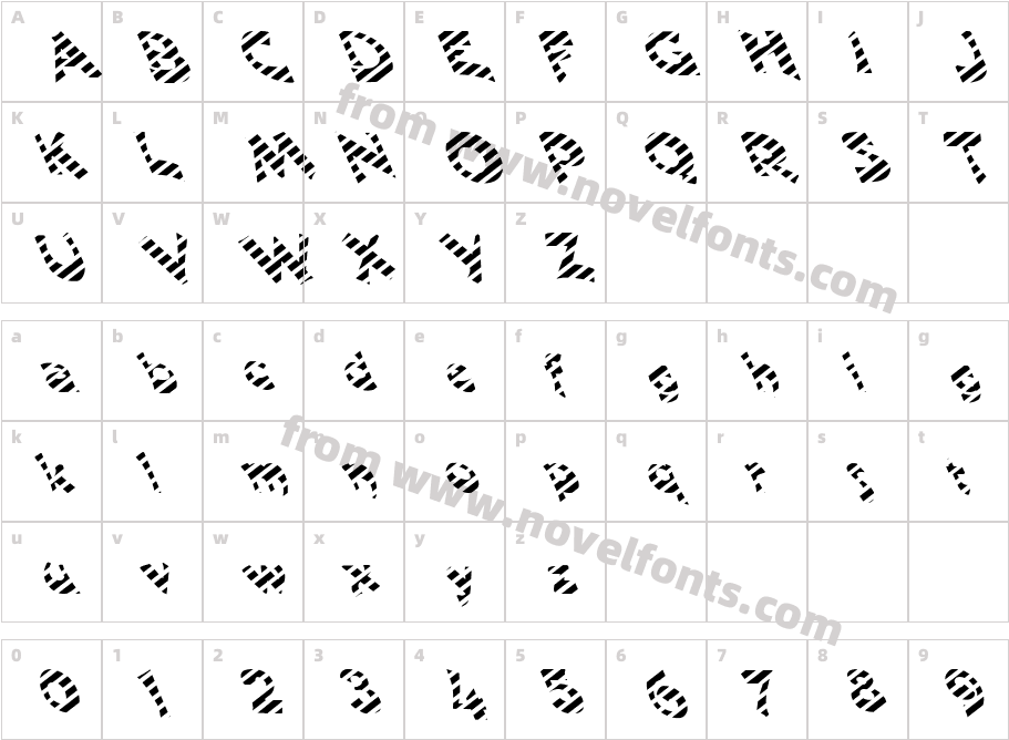 FZ JAZZY 11 STRIPED LEFTYCharacter Map