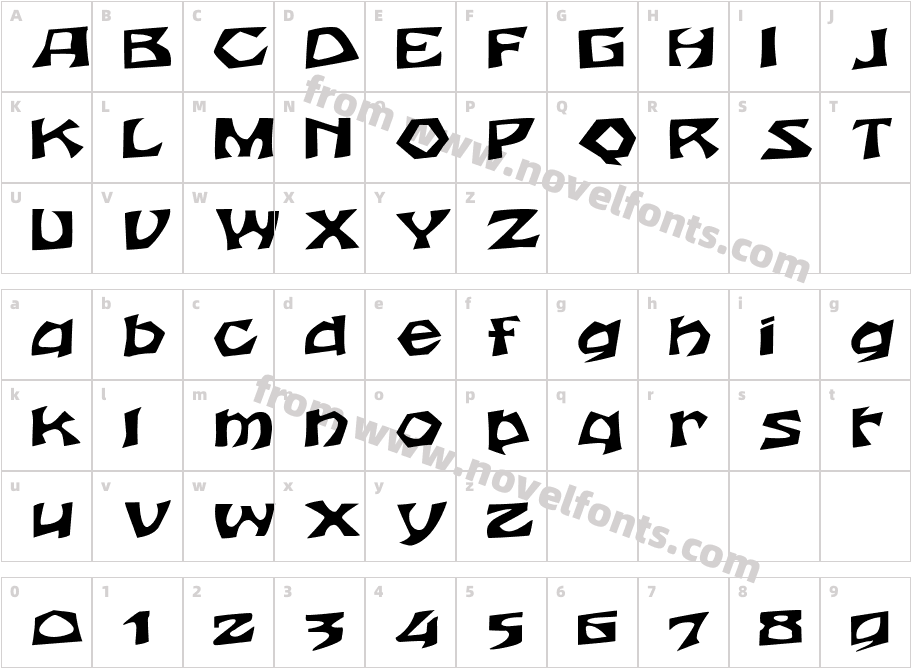 FZ JAZZY 12 EXCharacter Map