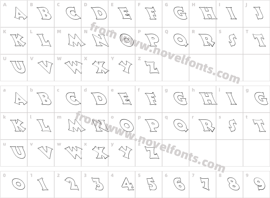 FZ JAZZY 13 HOLLOW LEFTYCharacter Map