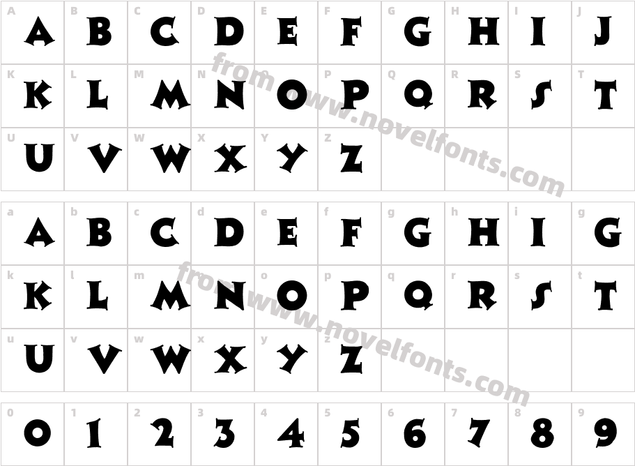 FZ JAZZY 13Character Map