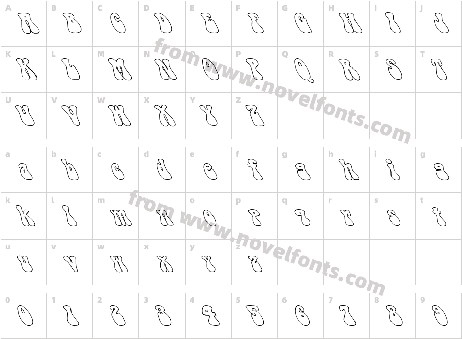 FZ JAZZY 14 HOLLOW LEFTYCharacter Map