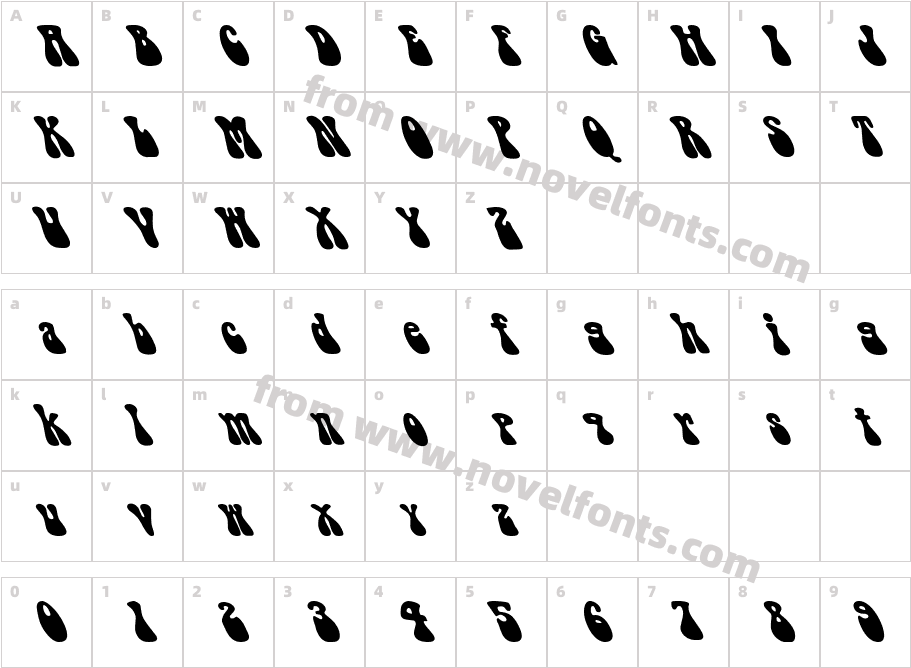 FZ JAZZY 14 LEFTYCharacter Map