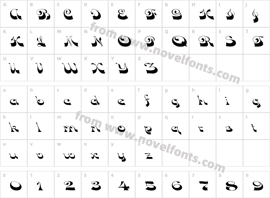 FZ JAZZY 15 EXCharacter Map