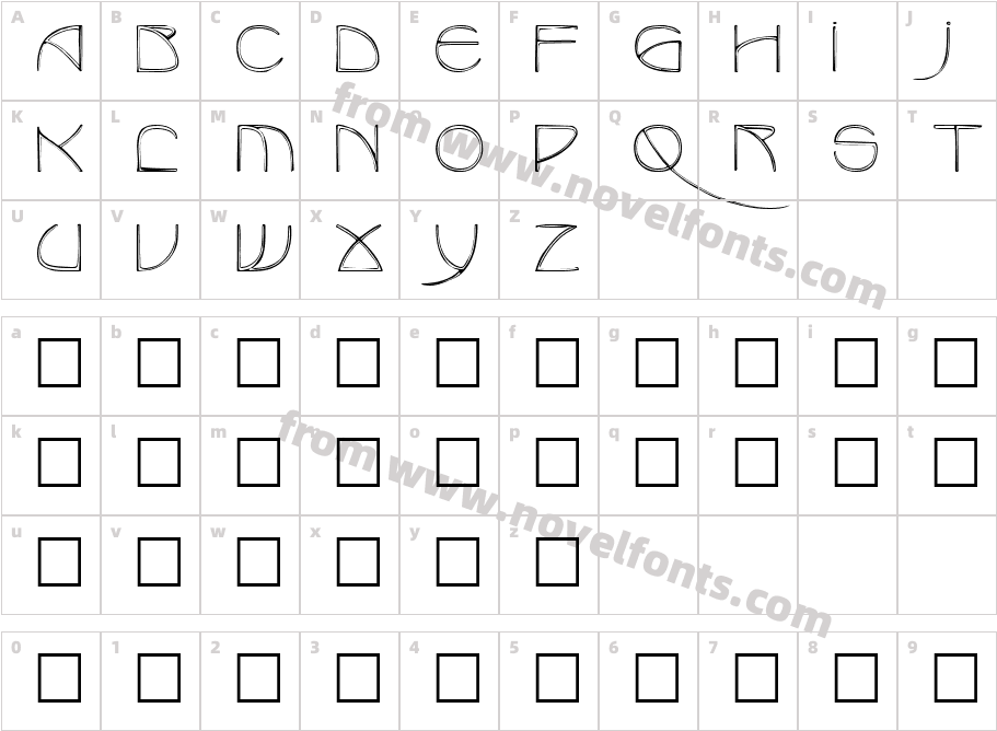 Benjamin RegularCharacter Map