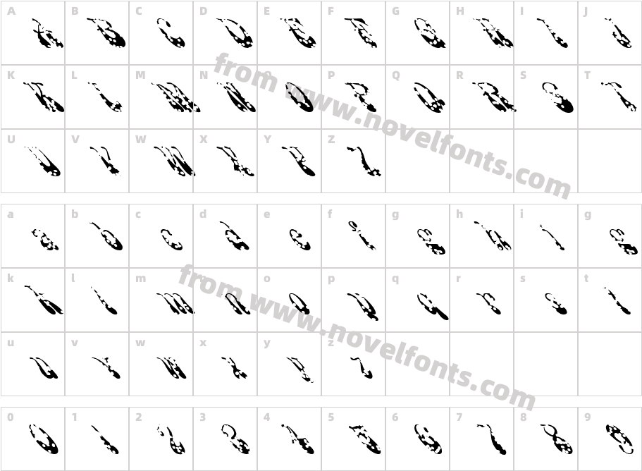 FZ JAZZY 17 HOLEY LEFTYCharacter Map