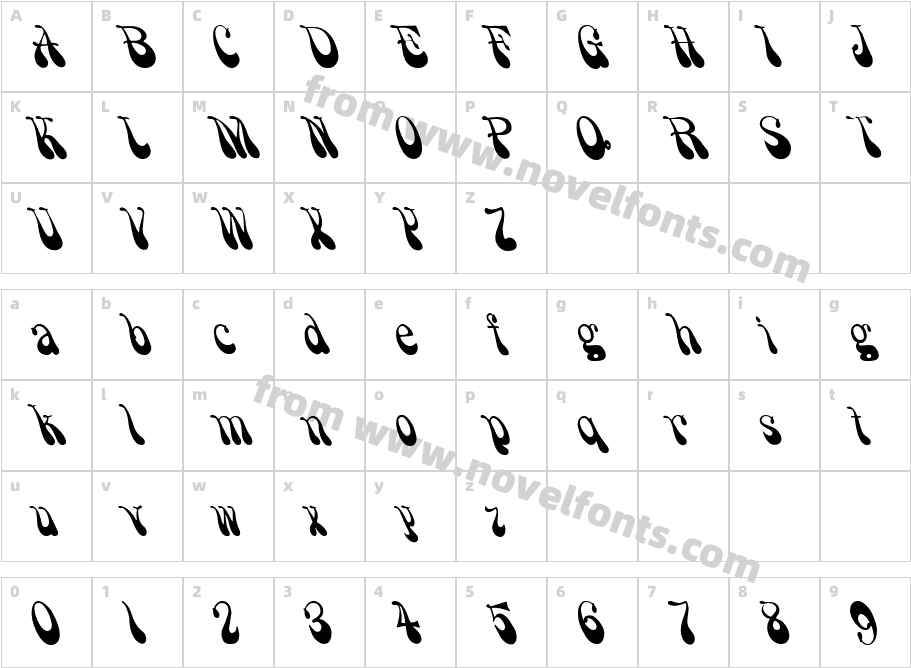 FZ JAZZY 17Character Map