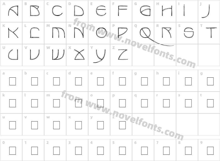 BenjaminCaps MediumCharacter Map