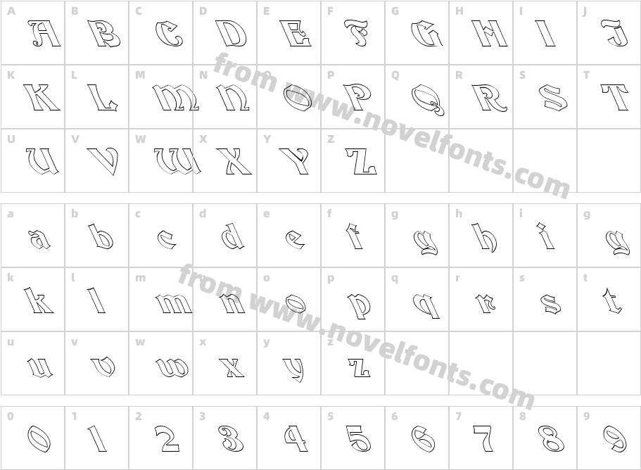 FZ JAZZY 19 HOLLOW LEFTYCharacter Map