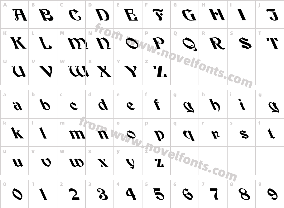 FZ JAZZY 19 LEFTYCharacter Map