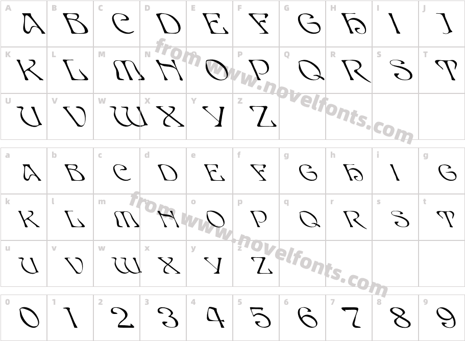 FZ JAZZY 20 LEFTYCharacter Map