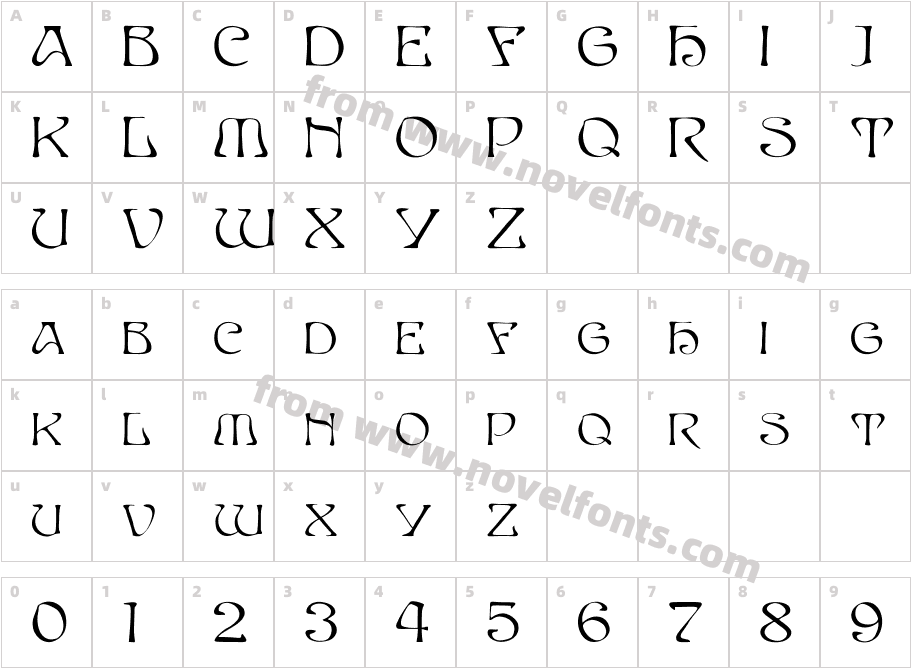 FZ JAZZY 20Character Map