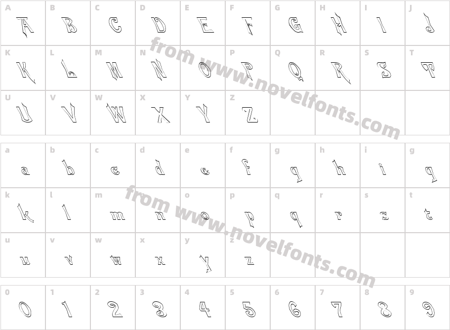 FZ JAZZY 21 HOLLOW LEFTYCharacter Map