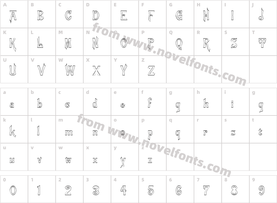 FZ JAZZY 21 HOLLOWCharacter Map