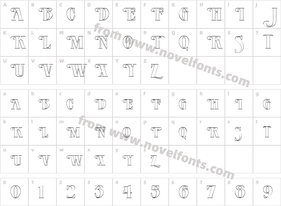 FZ JAZZY 23 HOLLOW EXCharacter Map