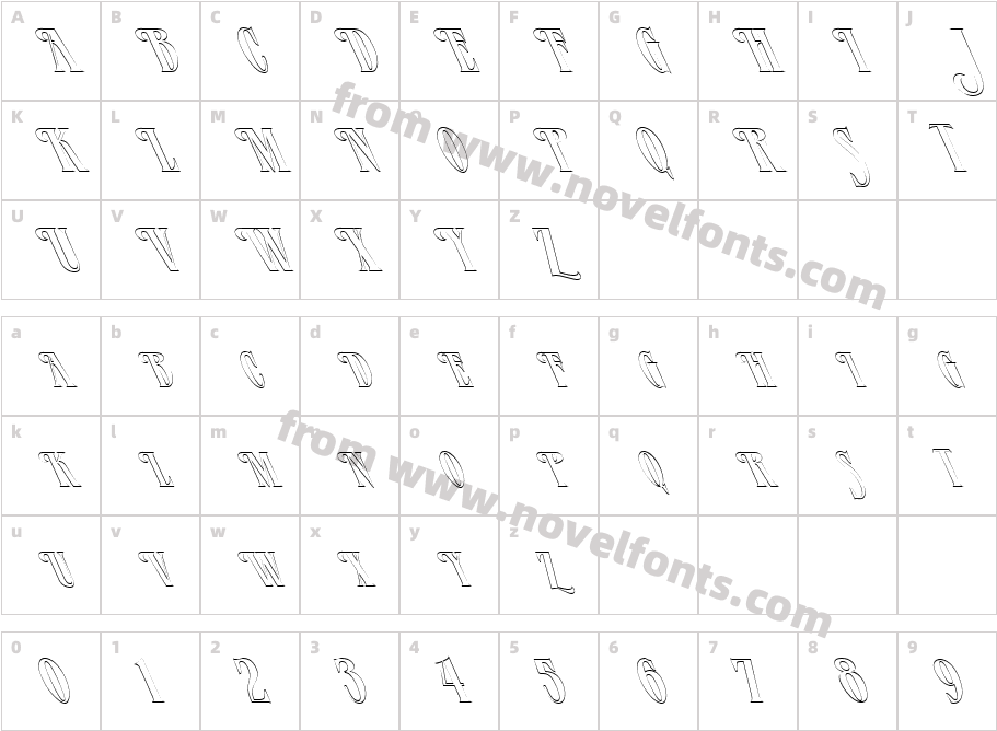 FZ JAZZY 23 HOLLOW LEFTYCharacter Map