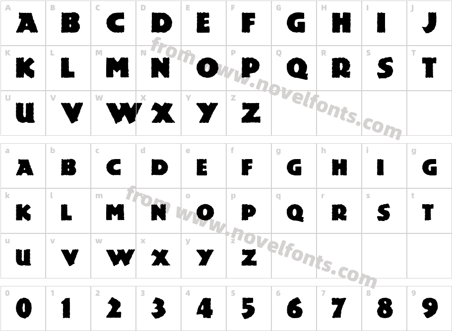 FZ JAZZY 24Character Map