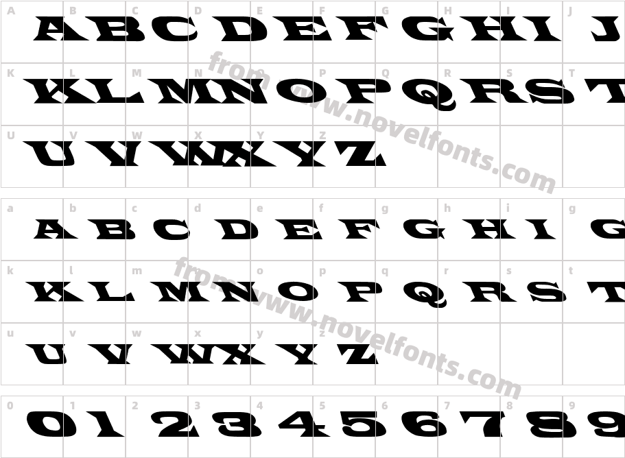 FZ JAZZY 26 LEFTYCharacter Map