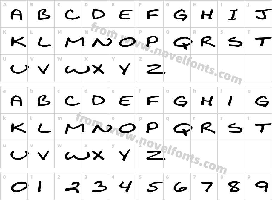 FZ JAZZY 29 EXCharacter Map