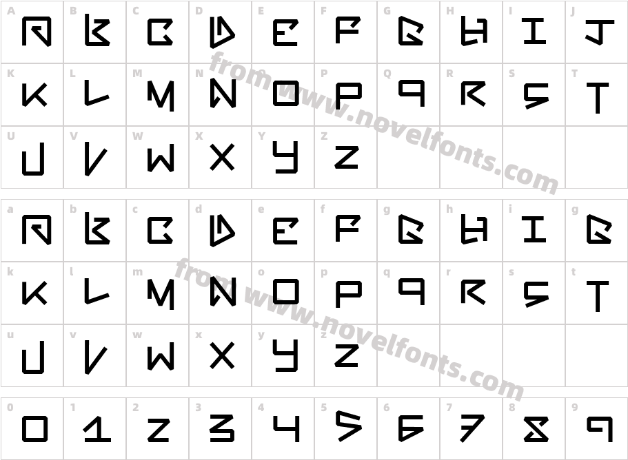 BentOutCharacter Map