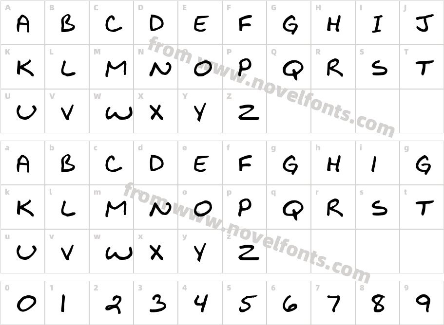 FZ JAZZY 29Character Map