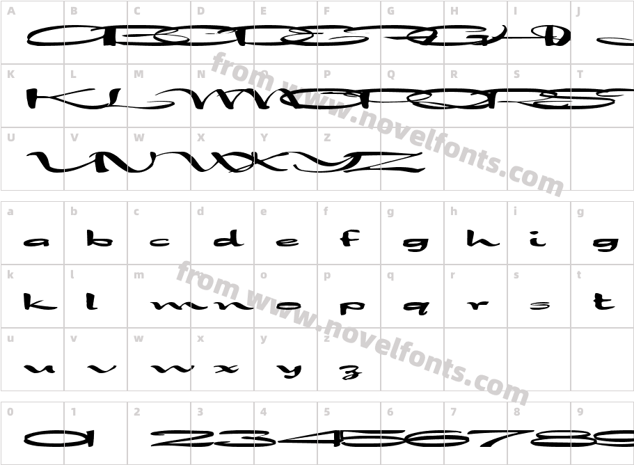 FZ JAZZY 30 EXCharacter Map