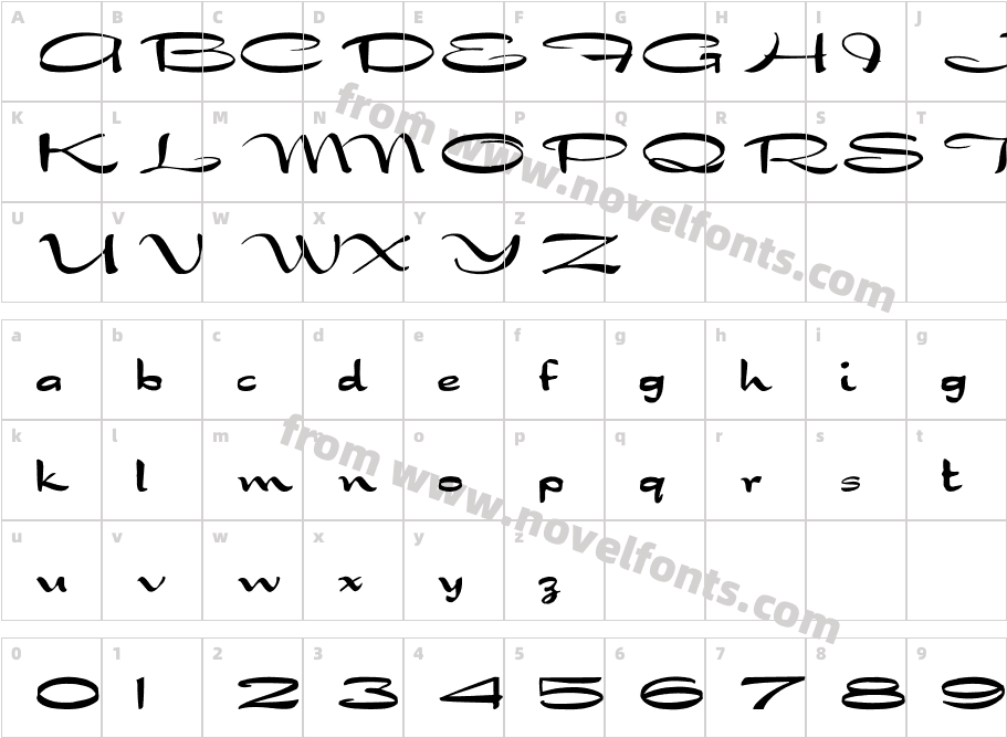 FZ JAZZY 30Character Map