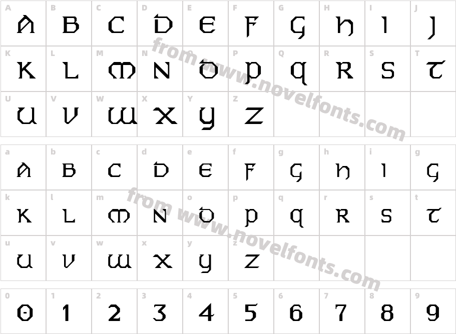 FZ JAZZY 31Character Map